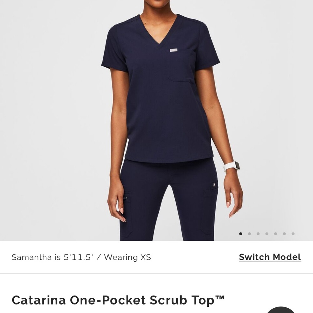One pocket scrub top
